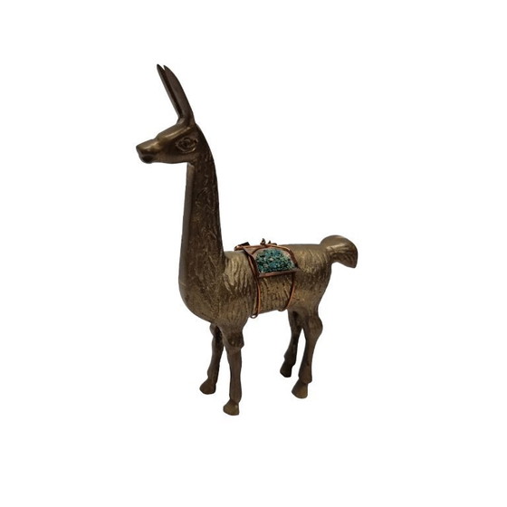 Image 1 of Vintage messing lama uit Peru