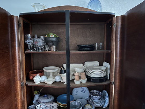 Image 1 of Houten art deco servieskast