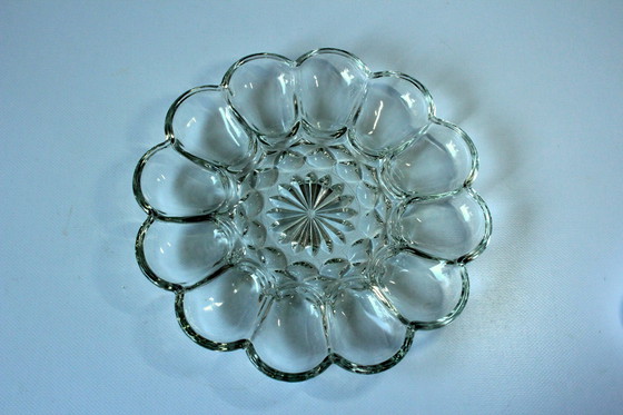 Image 1 of Piatto per uova in vetro cristallo - piatto per uova - vintage anni '60