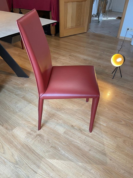 Roche Bobois Cigale – Tavolo 180 × 100 cm + 4 Sedie Sara; Design: Andrea Casati – Tavoli da pranzo, Leather (photo 5 of 11)
