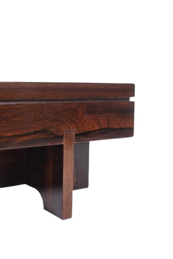 Image 1 of Mesa de centro de estilo Art decó en palisandro. Fabricada en la década de 1970.