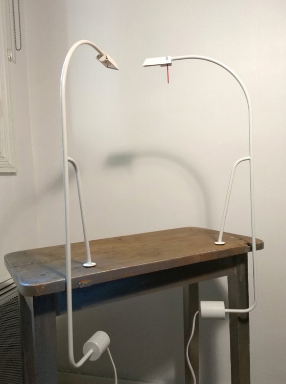 Image 1 of Par de lámparas de mesa Tablo nuevas de la década de 1980 de Arnout Visser