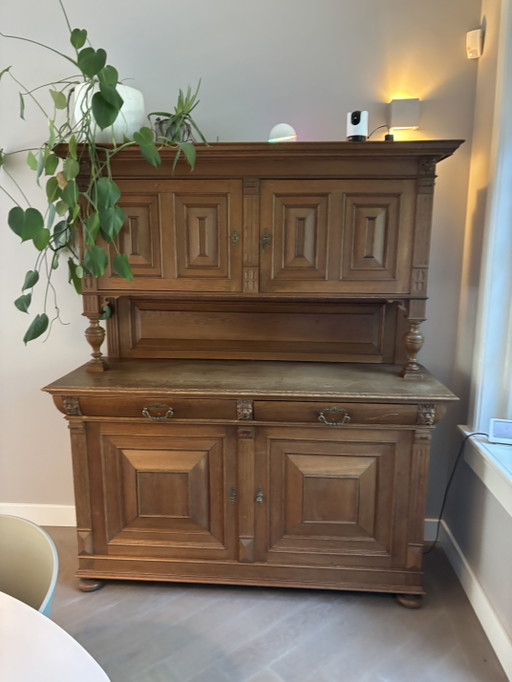 Armoire ancienne en chêne – wandkast, Wood, Metal