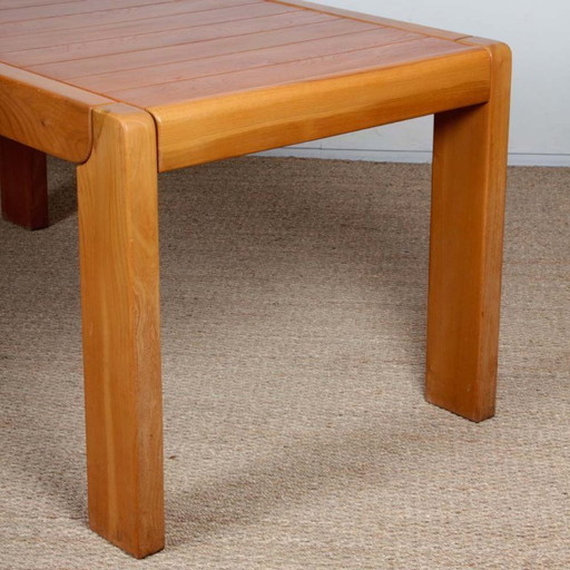 Elm dining table for Maison Regain, 1970