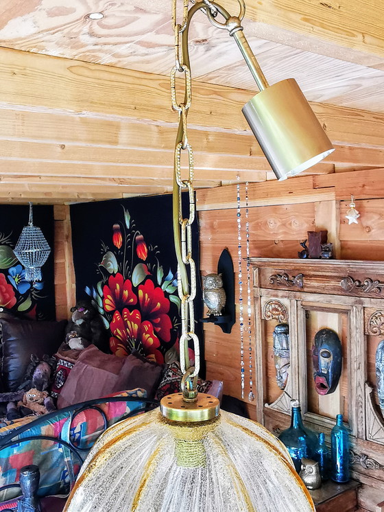 Image 1 of Firma Kaiser Leuchten, Regency lamp 1970s, ice glass