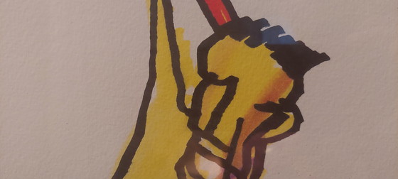 Image 1 of Incorniciato Herman Brood Tennis