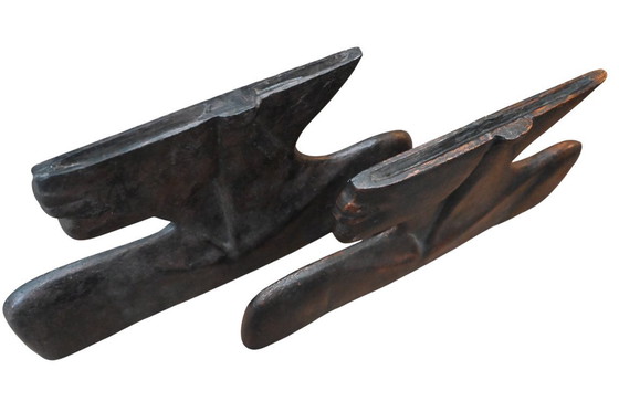 Image 1 of A pair of modernist sculptures, signed "Jean Marie", attributed to Louis Smeyers (1923-2009).