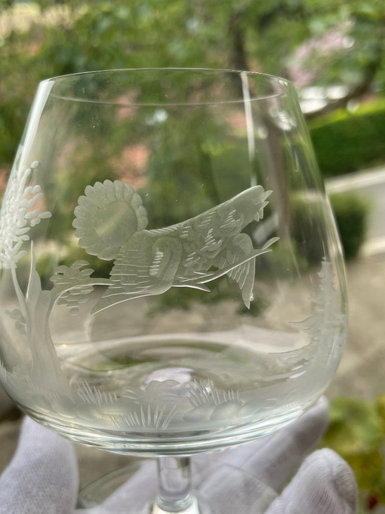 Lot de 6 verres à cognac de collection, en cristal vintage. – WMF, Verres et carafes, Glass (photo 7 of 7)