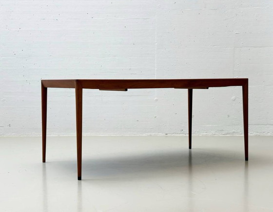 Image 1 of Table à manger danoise en teck par Erik Riisager Hansen pour Haslev Møbelsnedkeri, 1960