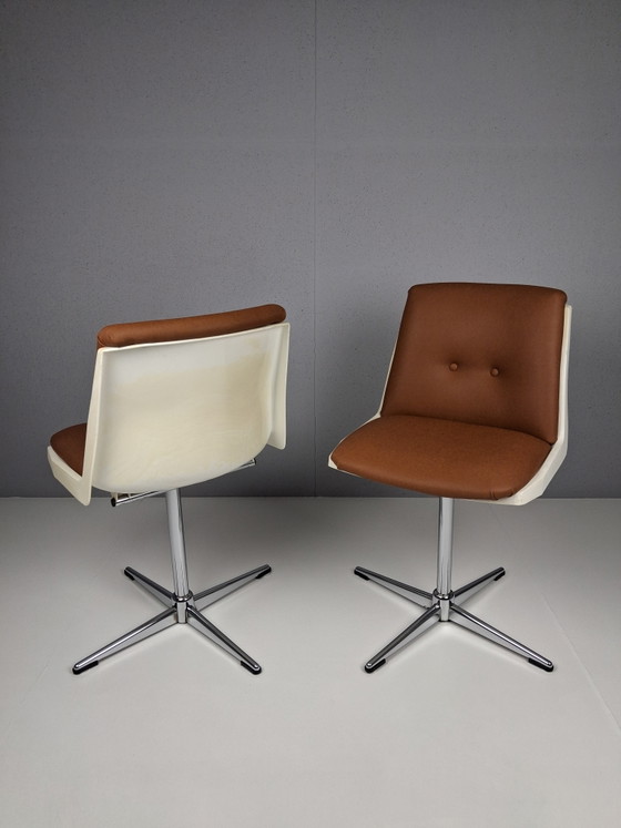 Image 1 of 4 x Vintage Design Swivel Chairs by Jean-Paul Emonds-Alt, Belgium 1970s