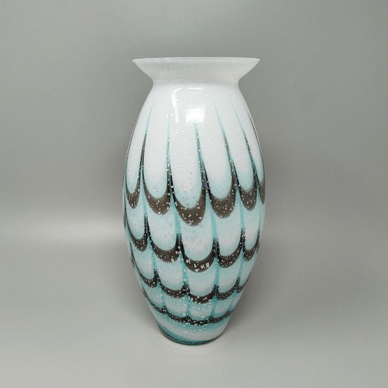 Image 1 of Luxuriöse, handgefertigte Vase aus Muranoglas aus den 1960er Jahren von Ca dei Vetrai. Hergestellt in Italien.