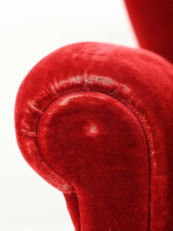 Image 1 of Coppia di poltrone svedesi con schienale a conchiglia degli anni '40