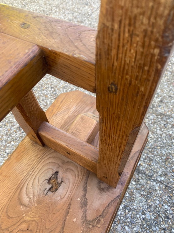 Solid Oak Wood Farmhouse Bench 220cm for Rustic 1950s Farmhouse Table – Benches (photo 12 of 17)