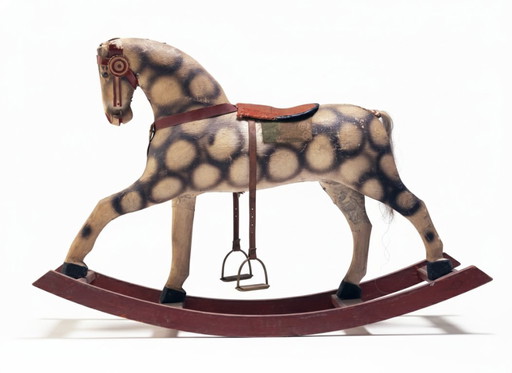 Antique Rocking Horse, 1940s, Czechoslovakia