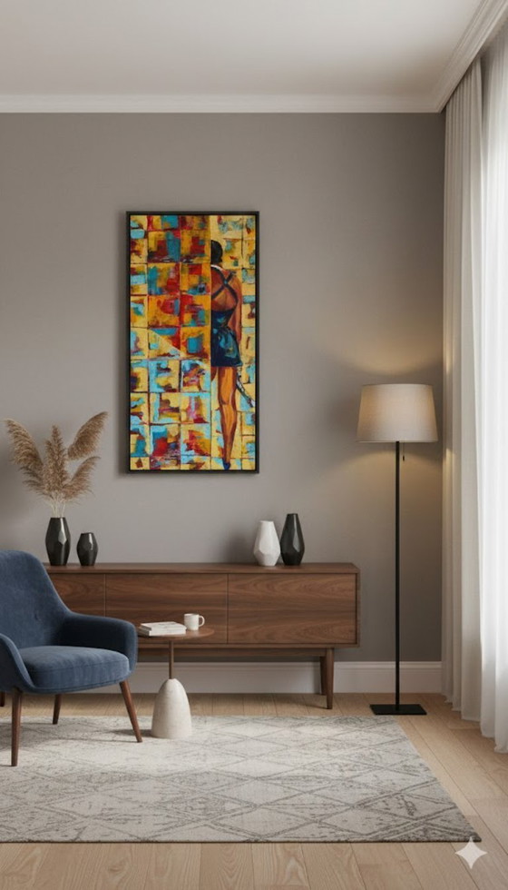 Image 1 of Contemporary 3D Acrylic Painting – Nikita Luc Besson – 40x80 cm