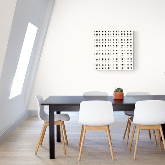 Image 1 of Composition en noir et blanc, 80 x 80 cm