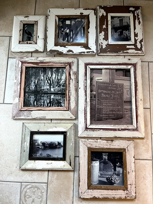 Luna Designs: 25 scrap wood picture frames. Div. colors and sizes