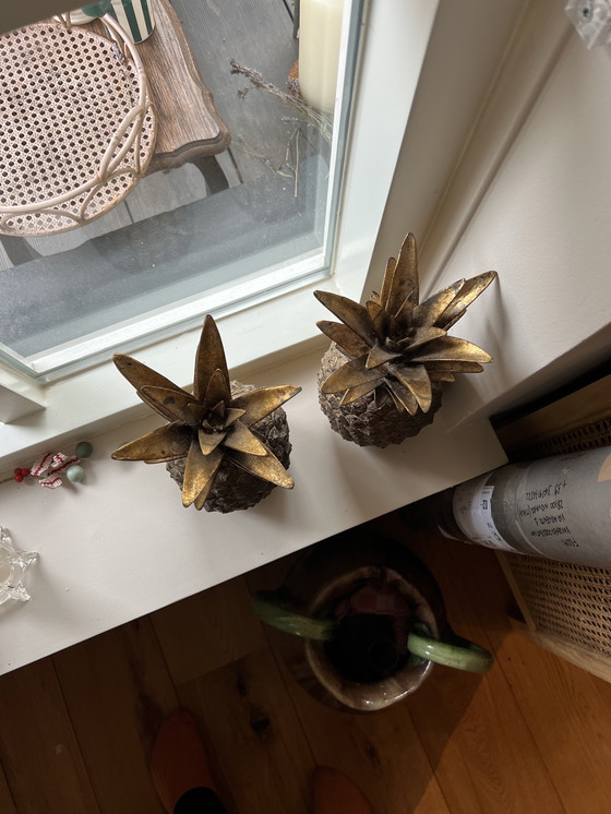 Image 1 of Ananas dorato decorativo d'epoca