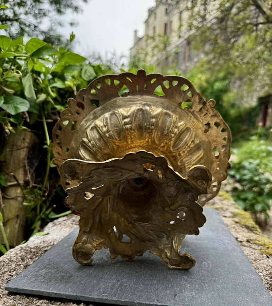 Large brass Art Nouveau fruit bowl (photo 6 of 6)