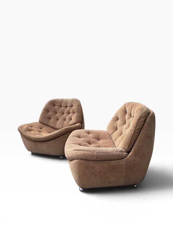 Set of 2 1970s Minotti Italy lounge chairs., Adjustable recliner chair (photo 6 of 13)