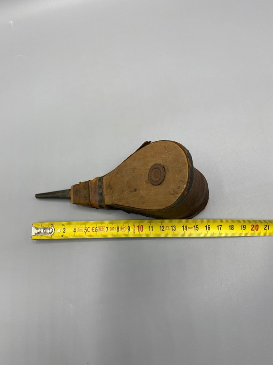 Soufflet d'Atelier Ancien - Bois, Cuir, Métal - Début du XXe Siècle – Objets déco, Leather, Metal (photo 4 of 5)