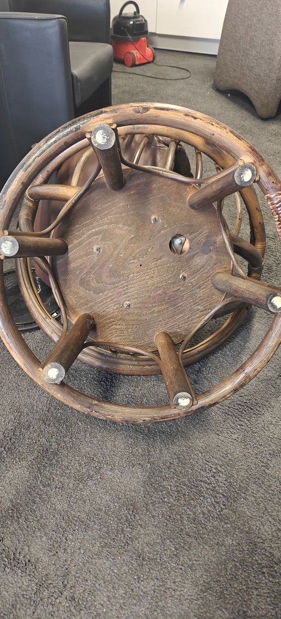 Image 1 of vintage Manou rattan swivel chair