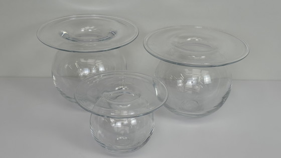 Image 1 of 3 x Nanny Still Saturn Glasvasen Set Stil von Riihimäen Lasi