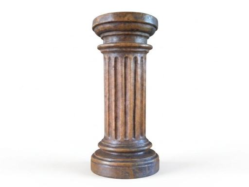 Columna de terracota con pátina antigua