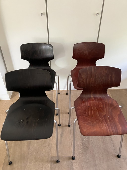Flöttoto plywood pagholz chair 4 pieces