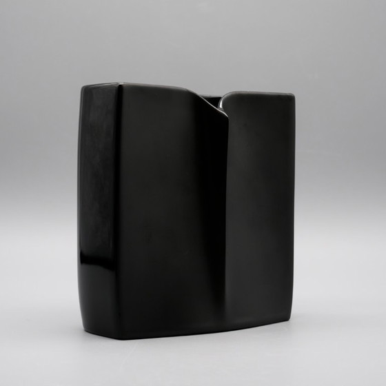 Image 1 of Rosenthal Studio-Line “Owl” Vase Wolf Karnagel 60s Porcelaine Noire Modernism