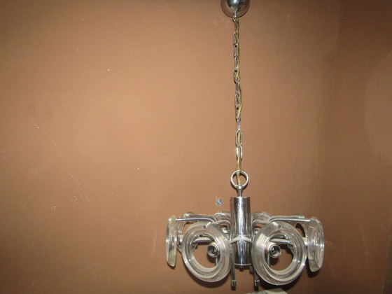 Image 1 of lampadario vintage dischi cristallo