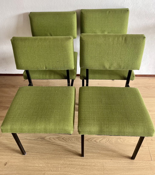 Sedie vintage (anni '60) con rivestimento verde