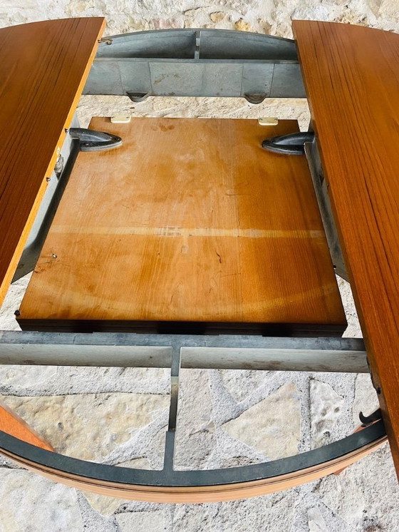 Image 1 of Mid-Century Extendable Teak Dining Table with Butterfly Leaf, By Van Pelt, 1960s