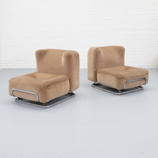 Lounge Armchair IPE Italy 70's – fauteuils, Textile