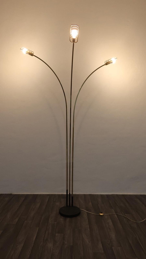 Image 1 of Romeo Rega Attr. Lampada Pavimento Hollywood Regency 1970’s Design Modernariato