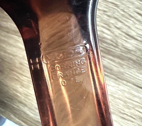 Image 1 of Dikwandige glazen steelpan van 0,7 liter, amberkleurig, Vision Corning Frankrijk