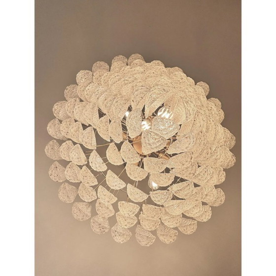 Image 1 of Riesiger italienischer „Conchiglie“-Kronleuchter aus Muranoglas in Gold