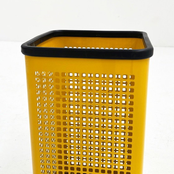 Image 1 of Yellow Perforated Bin / Umbrella Holder from Neolt, 1980s