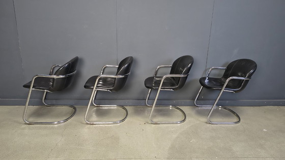 Image 1 of Gastone Rinaldi eetkamerstoelen voor Thema Italië, jaren 70 - set van 4