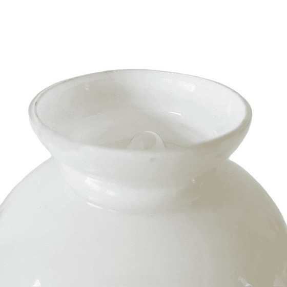 Image 1 of Lampe à pétrole ancienne convertie à l'électricité, laiton et verre turquoise recyclés, années 1900