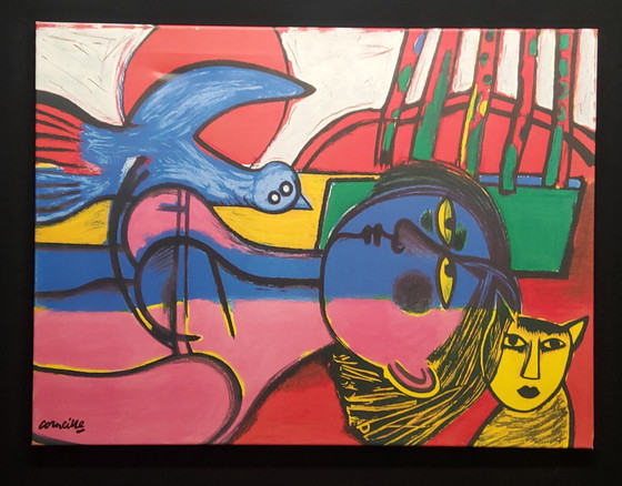 Image 1 of Corneille-Siebdruck auf Leinwand, 80 x 60 cm