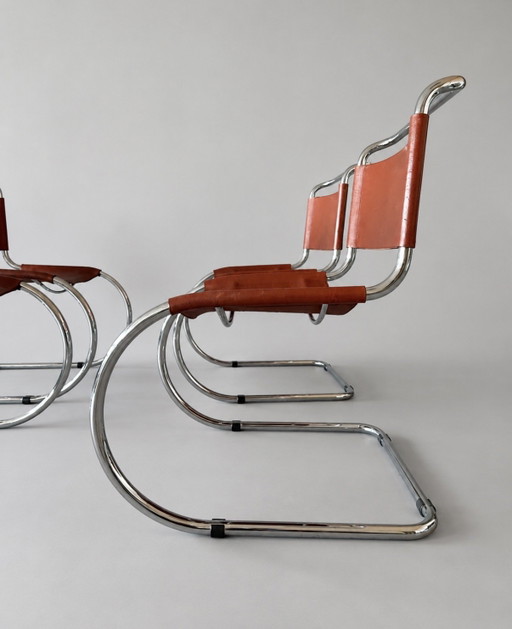 4 Vintage MR10 Stühle von Mies van der Rohe für Fasem, Italien