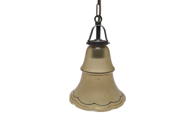 Art Nouveau Ceiling Lamp, Former Austro-Hungarian Empire, 1900s – Ceiling lights, Glass, Metal (photo 6 of 12)