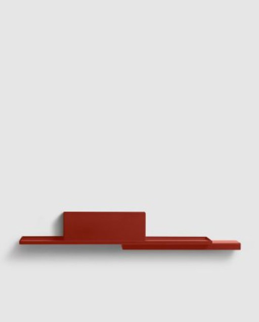 Designer-Wandregal Bücherregal Red Duplex von Frederik Roije – tijdschriftenrek, Metal