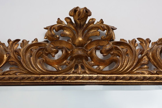 Image 1 of Large 20th-century Italian Baroque-style wall mirror, richly decorated