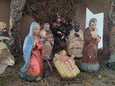 Large Vintage Wooden Christmas Nativity Scene 50cm + Set of Figurines