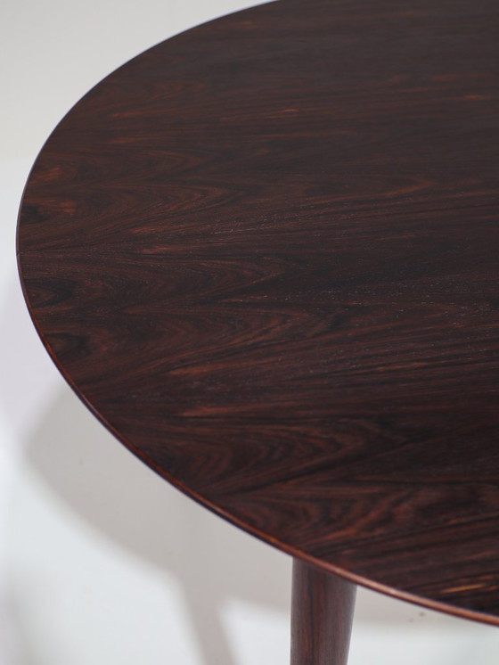 Image 1 of Tavolo da pranzo rotondo estensibile in palissandro danese vintage