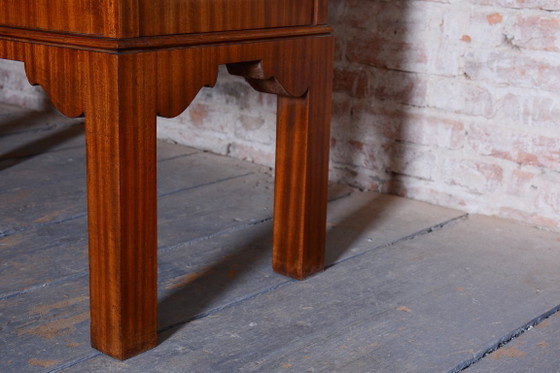 Gerestaureerde art-deco vitrinekast, mahoniehout en glas, gepolijst, Tsjechisch, jaren 1930 – Vitrinekasten (photo 21 of 22)
