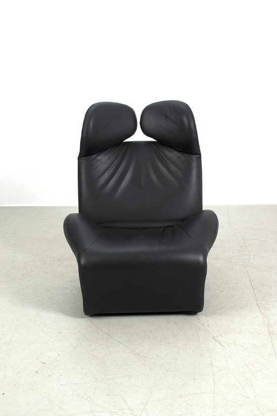 Image 1 of Sillón Cassina Wink en piel negra diseño Toshiyuki Kita