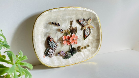 Image 1 of Vassoio decorativo vintage a forma di conchiglia